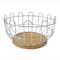 Bamboo With Metal Fruit Basket - LD0809
