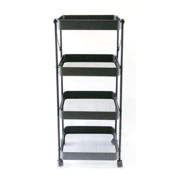 KITCHEN FLEXIBLE MOVING 4-TIER FOLDABLE ROLLING CART